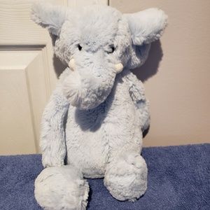 Little Jellycat London Blue Elephant Rattle Plush